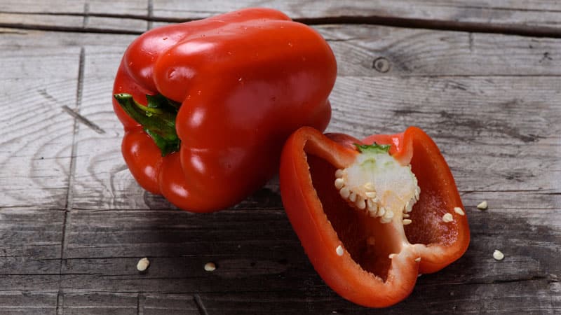 Red bell peppers.