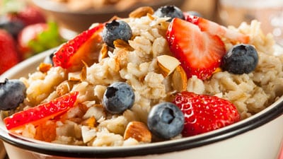 Soluble and insoluble fiber in oats.